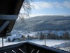 Aussicht vom Balkon im Winter