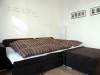 Ferienwohnung am Goetheplatz - Wohn-/Schlafzimmer Sofa ausgezogen